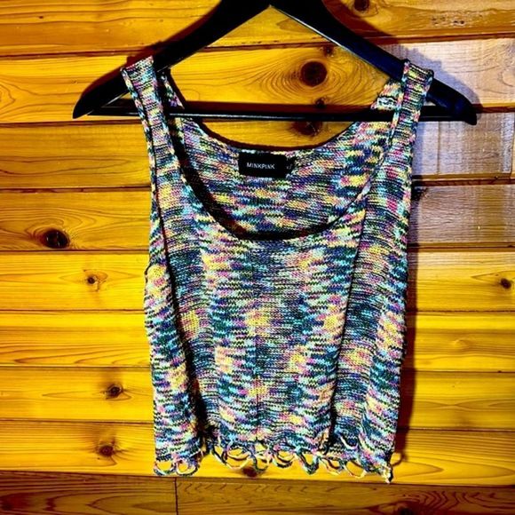 🚨MinkPink colourful knit tank top - Picture 1 of 7